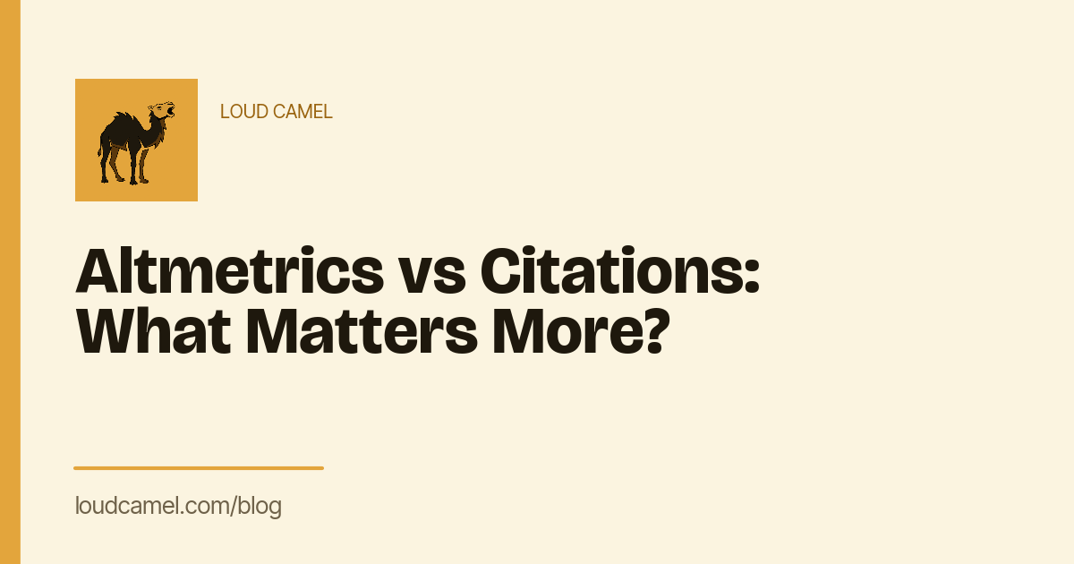 Altmetrics vs Citations: What Matters More?