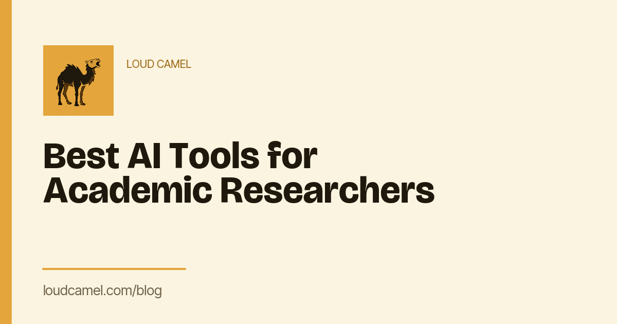 Best AI Tools for Academic Researchers