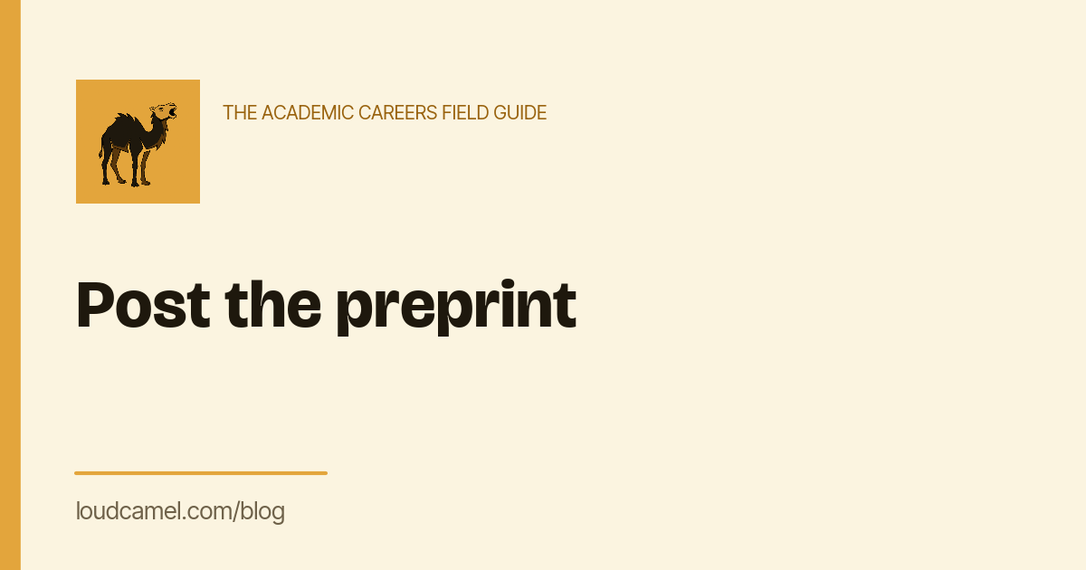 Post the preprint