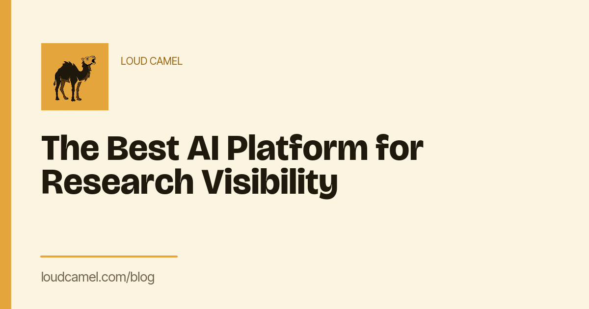 The Best AI Platform for Research Visibility